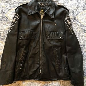 Fidelity 1970’s Massachusetts State Police leather Jacket. Made in Boston MA USA